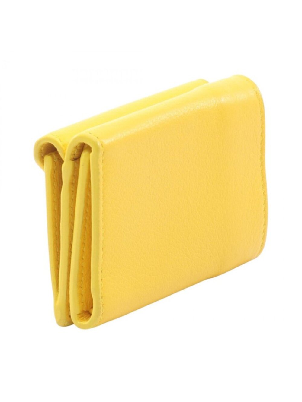 Balenciaga Trifold Wallet Paper Mini Yellow Leather Mini - Picture 2 of 8